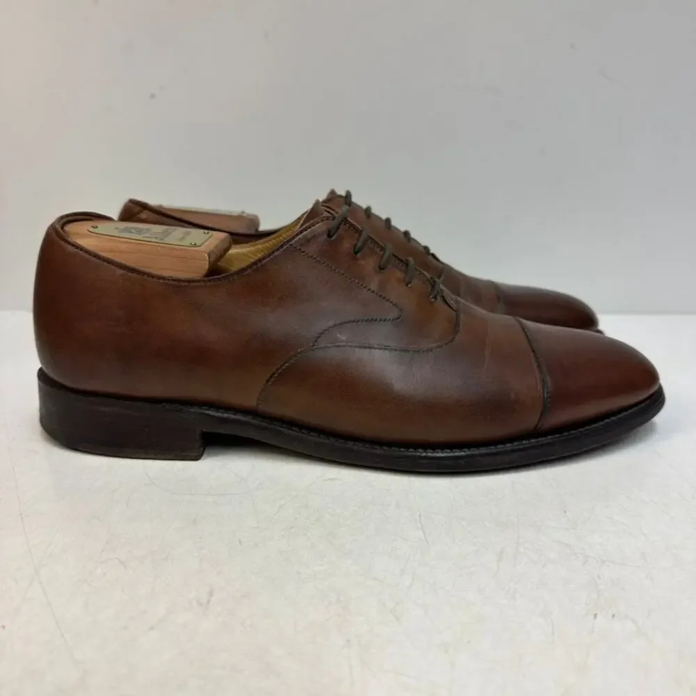 VGUC Cheaney x Cole Haan Brown Oxford Cap Toe Bench Made in England 9 B
